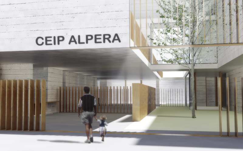 ampliación colegio público alpera